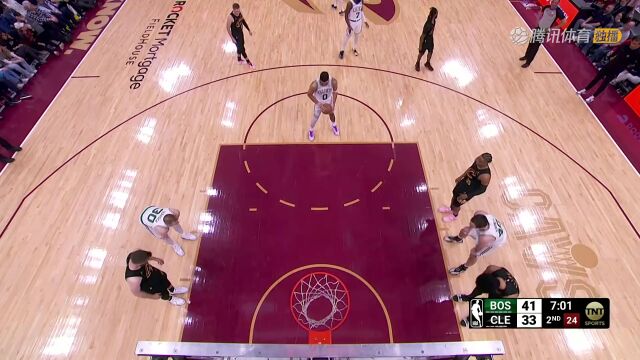 NBA常规赛：凯尔特人vs骑士第2节英文原声回放