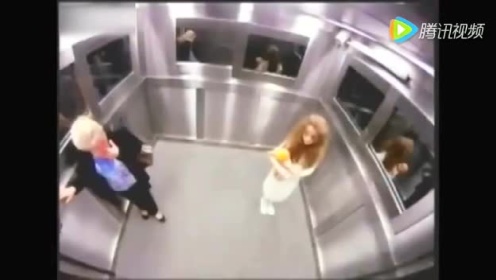 吓死人的恐怖整人节目 小女孩电梯扮鬼吓坏乘客