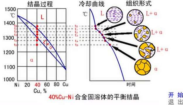 第六章p191图66cuni二元匀晶相图及结晶过程2