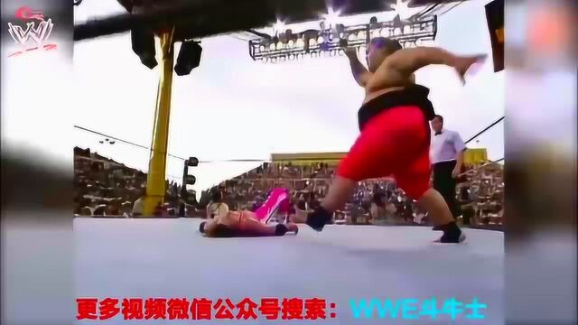 日本选手横纲是WWE相扑界的最高巨星, 必杀技!