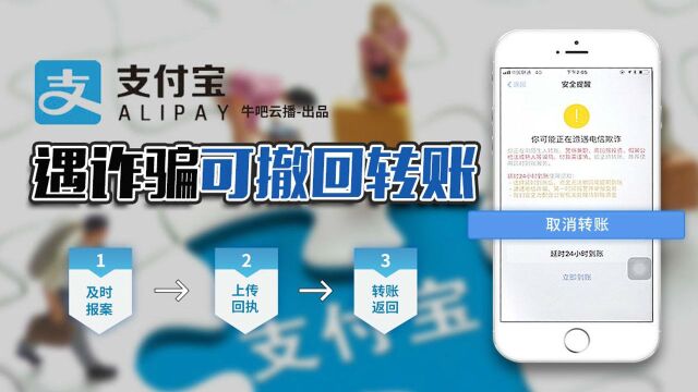 支付宝竟有“后悔药”? 遇诈骗可撤回转账