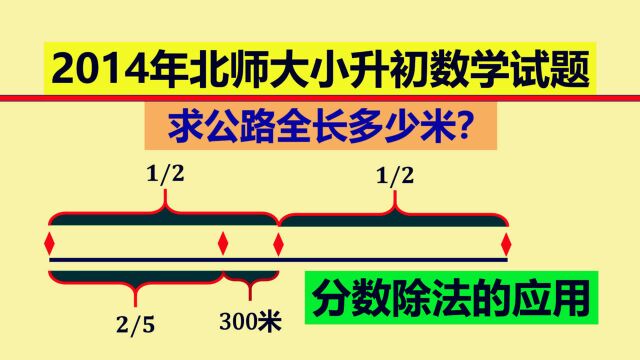 一条公路已修2/5,再修300米正好是全长一半,公路全长多少米?