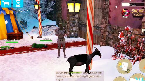 模拟山羊第21期：圣诞城堡大门遇士兵阻挡，山羊假装倒地“碰瓷”过关
