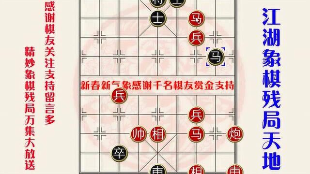 江湖象棋残局破解万集精品系列,马相圈车着法高