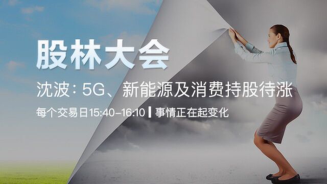 沈波:5G、新能源及消费持股待涨