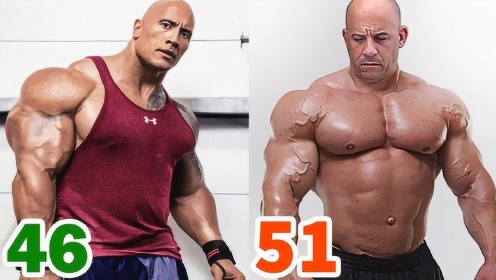51岁的范迪塞尔和46岁的巨石强森，谁的身材更猛？