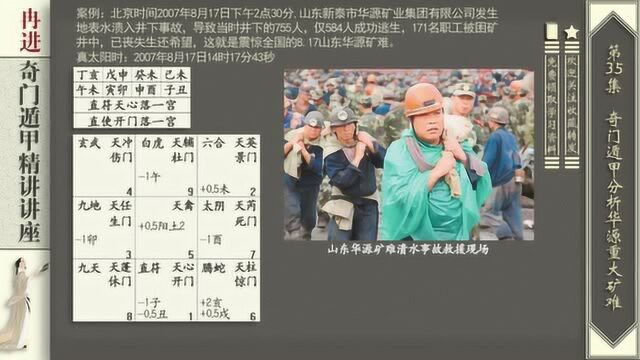 冉进奇门遁甲精讲讲座35集 奇门遁甲分析山东华源特大矿难