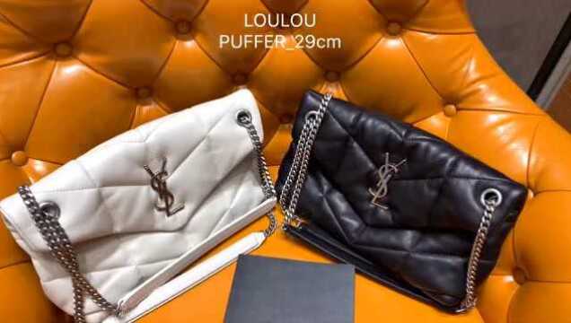 YSL圣罗兰LOULOU PUFFER 中小号绗缝小羊皮包包