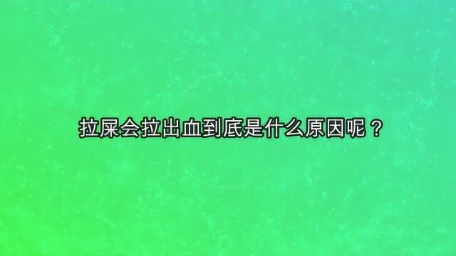 拉屎会拉出血到底是什么原因呢?