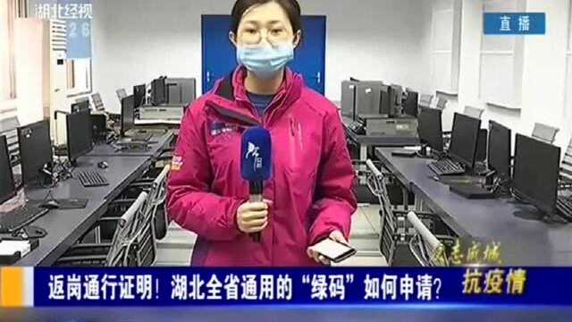 返岗通行证明!湖北全省通用的“绿码”如何申请?