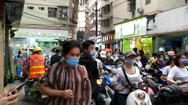 带你们看下广西下班高峰堵车的壮观场面,人多证明有生意市场