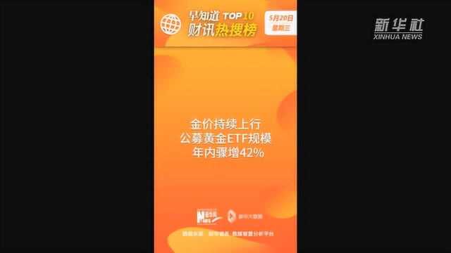 早知道ⷨ𔢨Š热搜榜TOP10(5月20日)