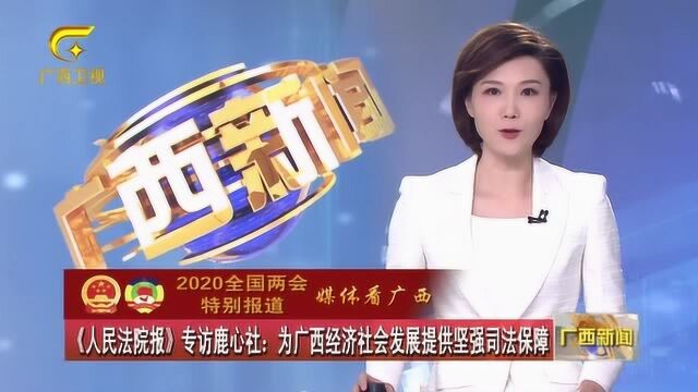 《人民法院报》专访鹿心社:为广西经济社会发展提供坚强司法保障