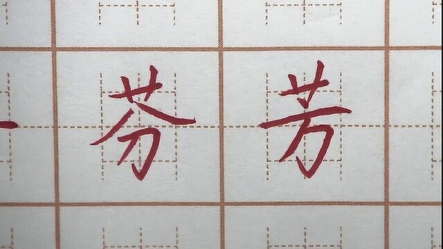 草字头的字会写哪些呢?斗芬芳三字书写,三年级练字硬笔楷书写字