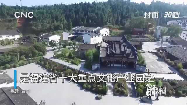 30秒 | 航拍中国木雕艺术博物院福建明清园:灵山秀水 古建殿堂