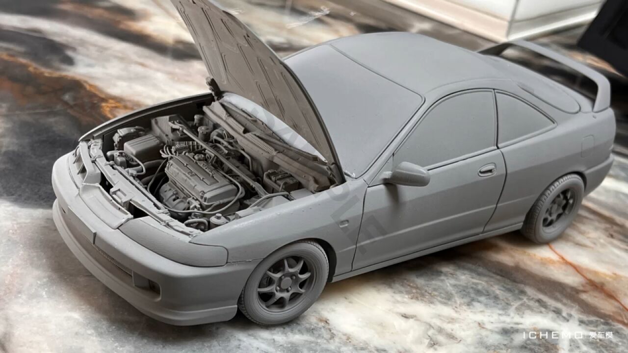 MotorHelix 1:18 本田 Integra TypeR DC2 灰模样品