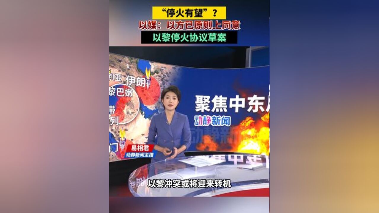 “停火有望”?以媒:以方已原则上同意以黎停火协议草案