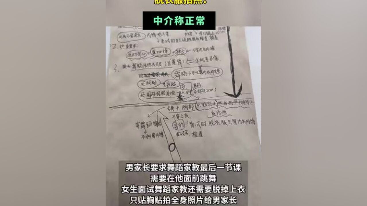 女生应聘家教被家长要求脱衣服拍照!