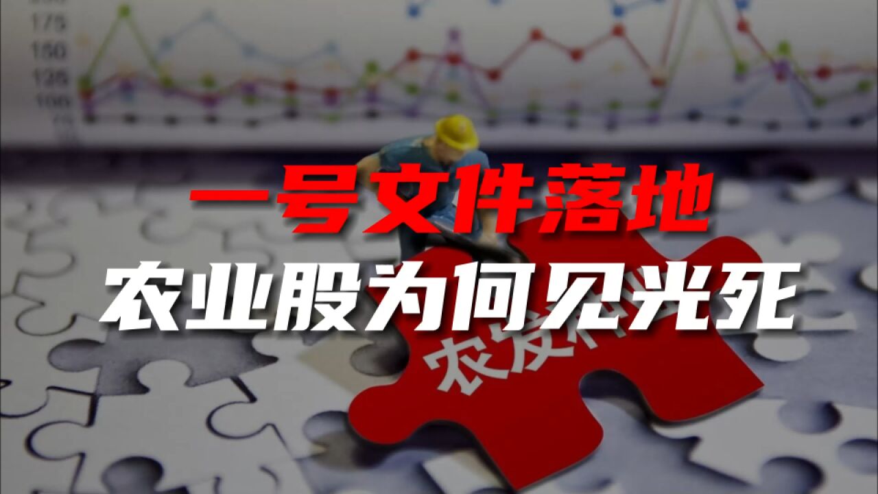 一号文件落地,农业股为何见光死