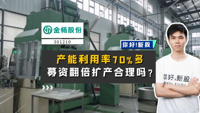 金杨股份:产能利用率70%多,募资翻倍扩产合理吗?