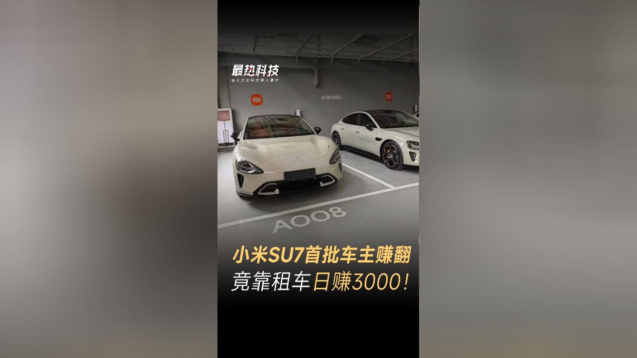 小米SU7首批车主赚翻,竟靠租车日赚3000!