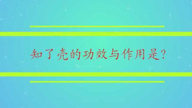 知了壳的功效与作用是?