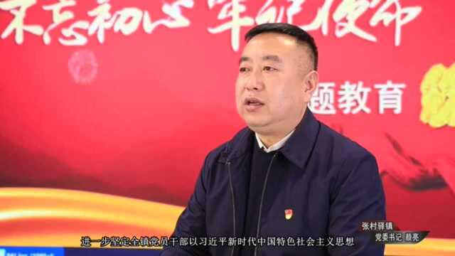 《党委书记谈主题教育》——专访张村驿镇党委书记颜亮