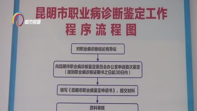 昆明市职业病诊断鉴定办公室在市疾控中心挂牌成立,记者报道