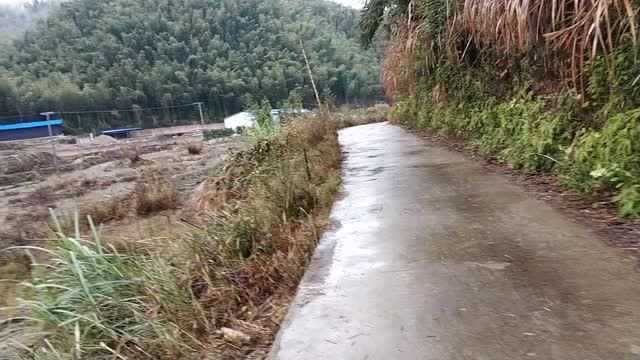 下雨天一起去爬山