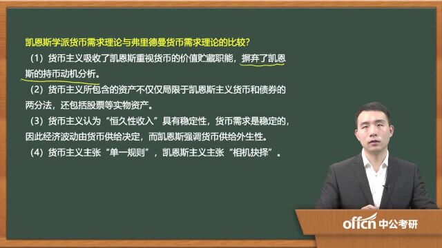 472020考研复试金融学弗里德曼的货币需求理论