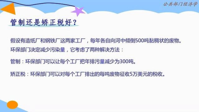 经济学原理:引导负外部性是管制来还是税收好?