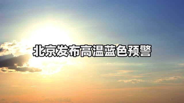 北京发布高温蓝色预警 本市大部分地区日最高气温将达35℃以上