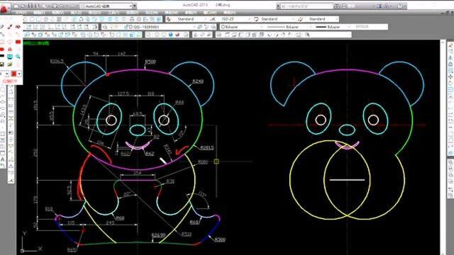 CAD绘图实例之大熊猫4