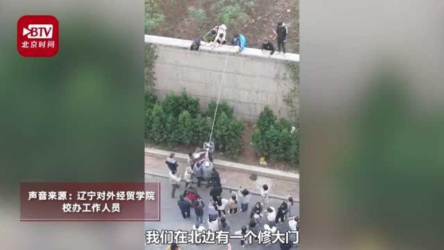 辽宁对外经贸学院回应抢学生外卖:动手的是修大门的临时工 非学校工作人员