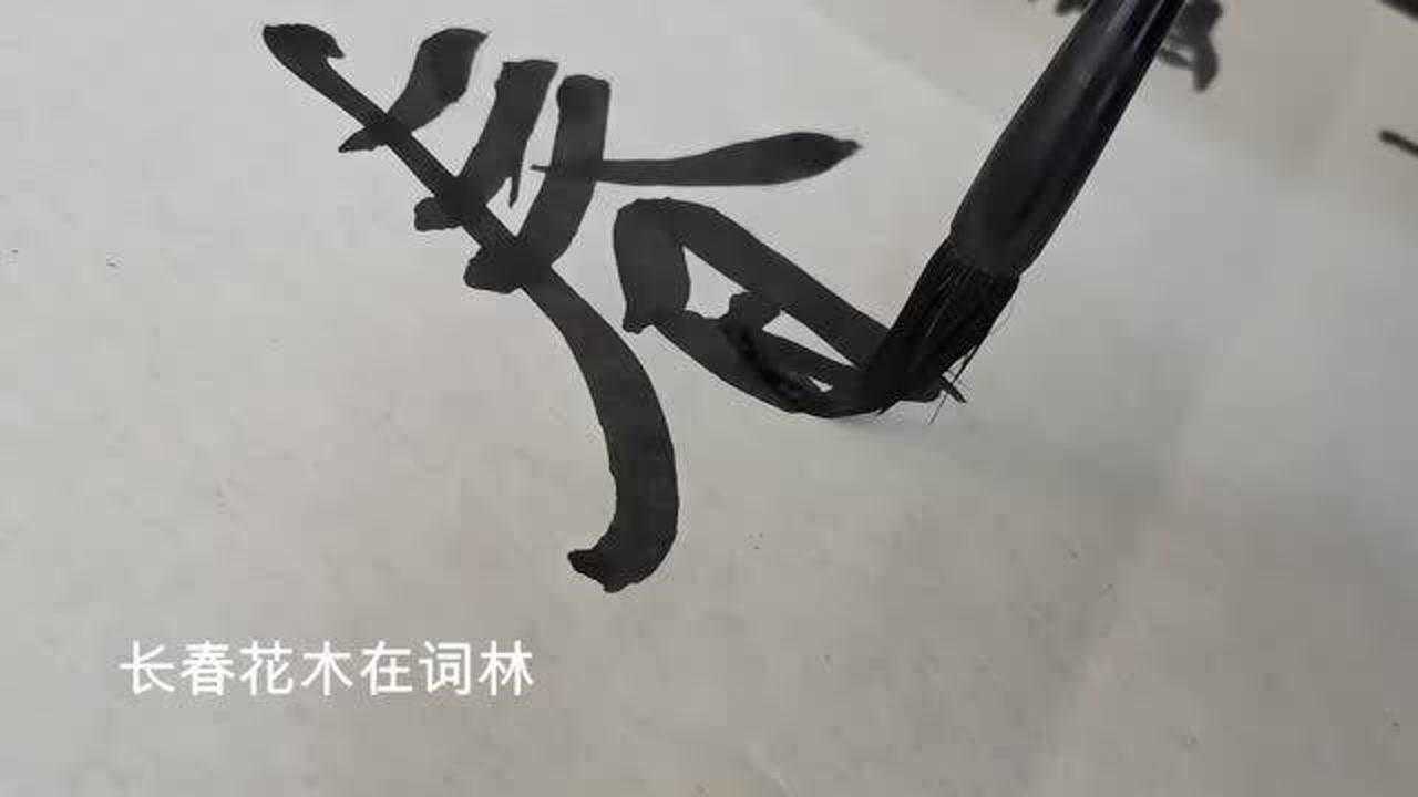 书法作品欣赏对联:无尽长春