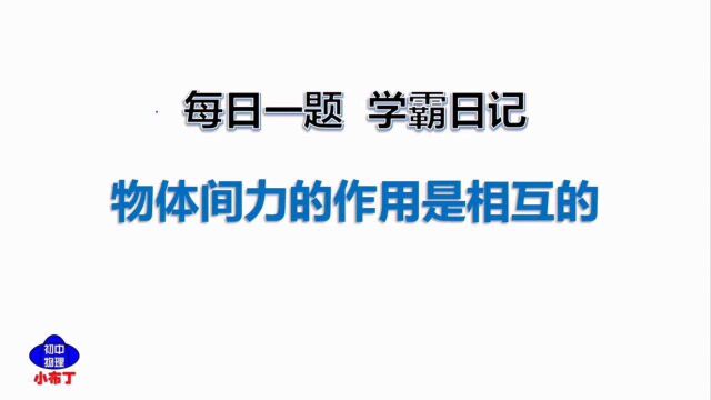 力的定义,物体间力的作用是相互的,中考物理典型例题分析,必考题型