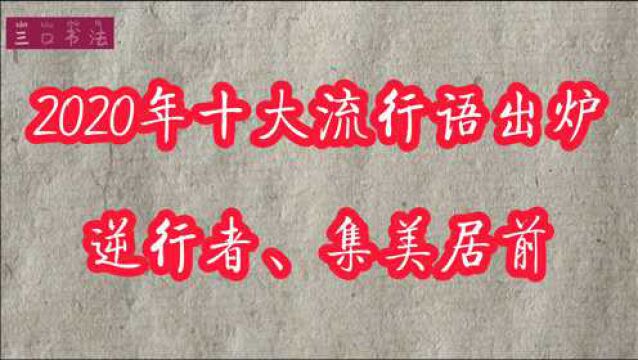 2020年十大流行语出炉啦!你知道几个?逆行者、集美居前