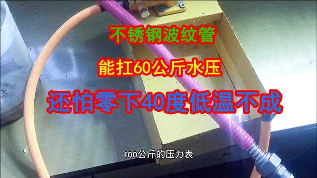 犀皇316L不锈钢波纹管,能扛住60公斤水压,还拍零下40度的低温吗