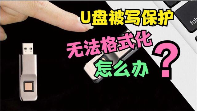 U盘被写保护无法格式化,怎么办?教大家2种方法来解决这个问题