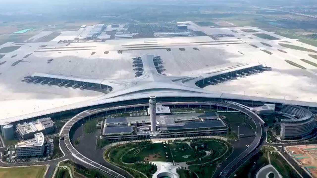 青岛胶东国际机场全景航拍_腾讯视频