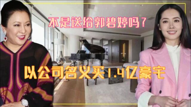 不是送给郭碧婷吗?向太以公司名义买1.4亿豪宅,奢华内景曝光