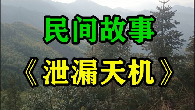 民间故事《泄漏天机》在街角上的一个角落里天天坐着个算命的老人