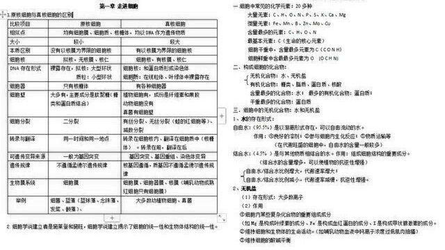 考前冲刺整理,高考生物知识点总结