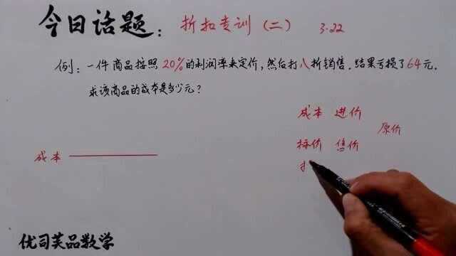 2021六年级数学下册:折扣知识点强化练习,优司芙品数学