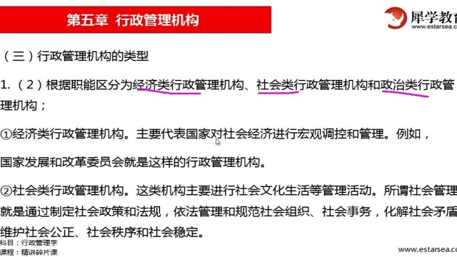 犀学教育:按职能区分行政管理机构