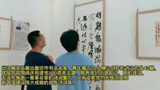 庆祝建党100周年 廊坊市举办名家书法邀请展