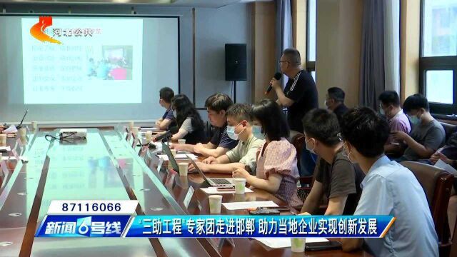 “三助工程”专家团走进邯郸,助力当地企业实现创新发展