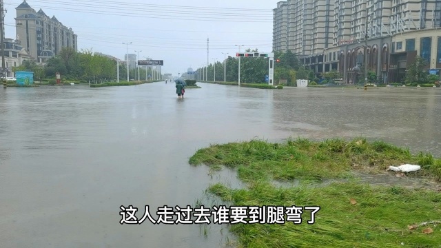 河南商丘:天气预报说这几天会有3天暴雨,才一个小时就下成这样