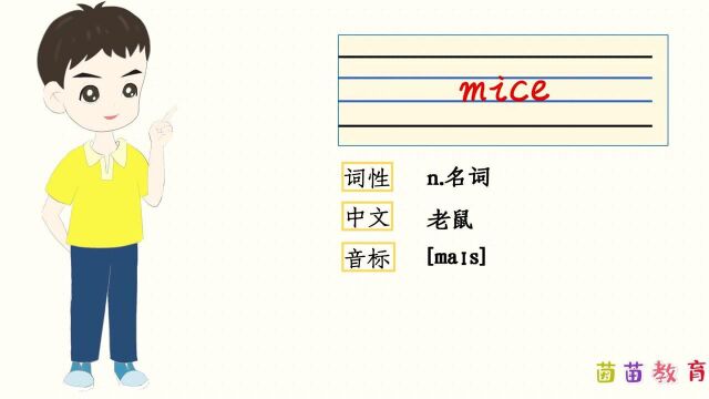 PEP六年级上册英语unit6单词朗读:mice