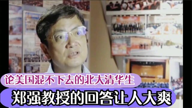 美国混不下去的北大清华生,回国后都去哪?郑强回答让人大爽